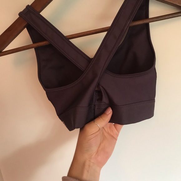 Under Armour Purple Shiny Sports Bra - Picture 4 of 6